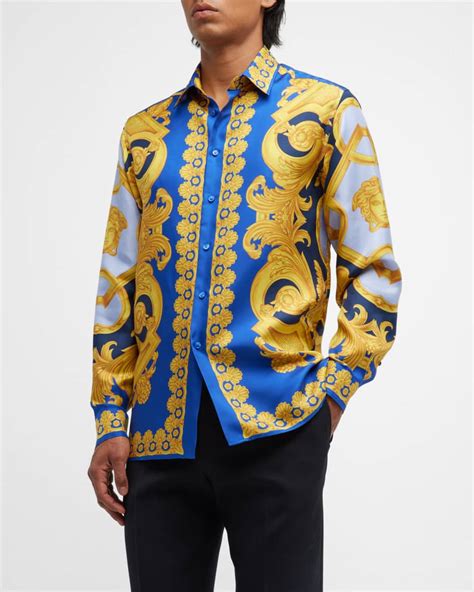 baroque versace shirt|short sleeve shirt baroque man.